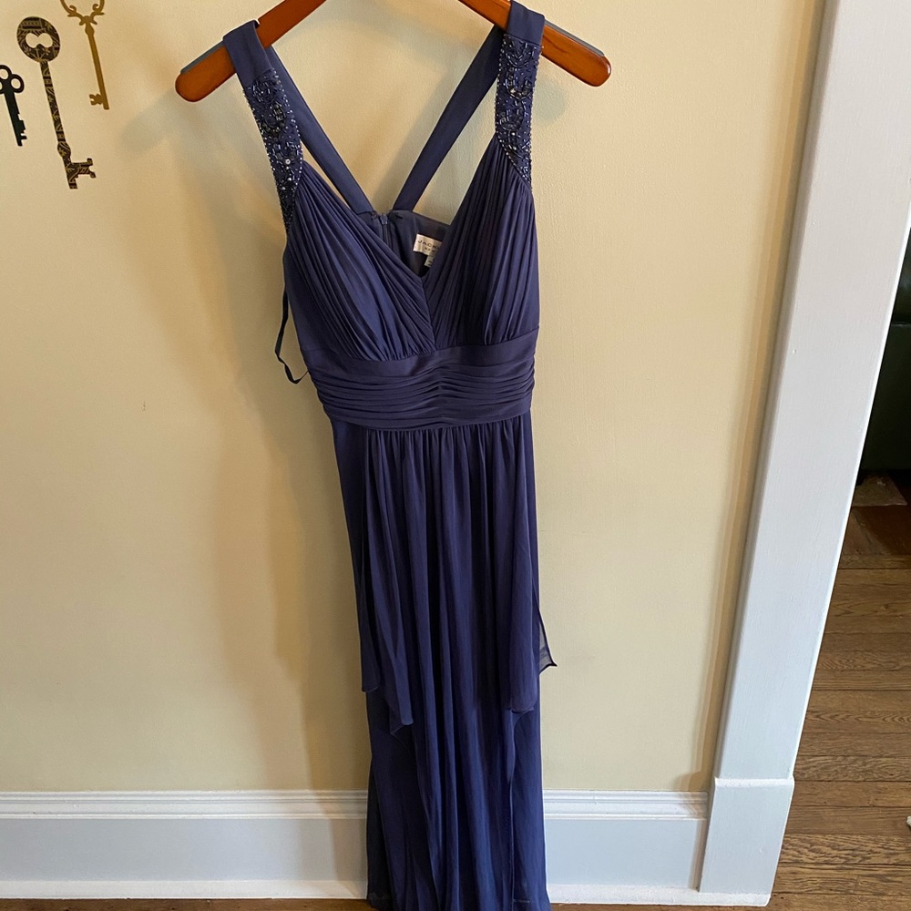 Dark dusty blue/purple evening dress